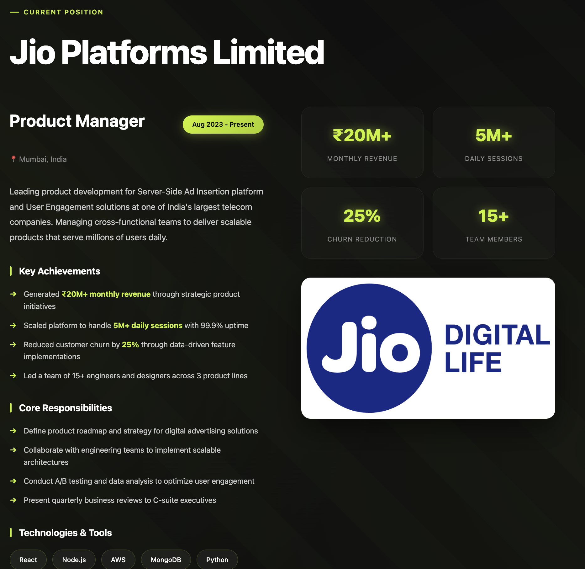 Jio Experience Preview