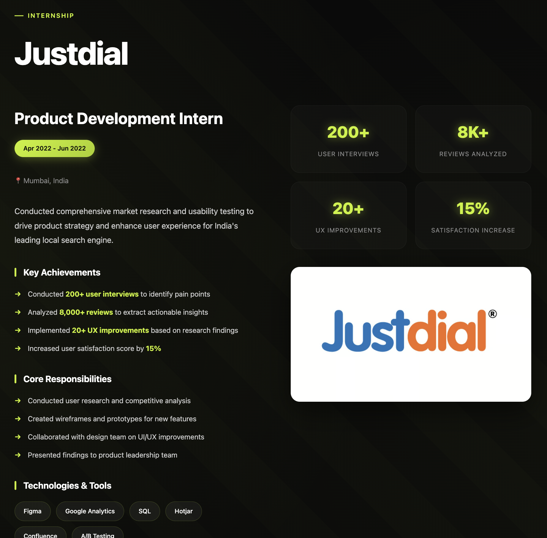 Justdial Experience Preview